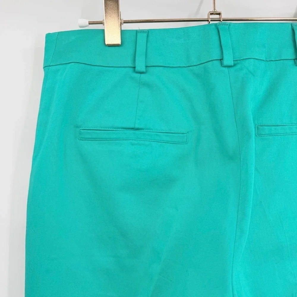 MAX MARA Turquoise Lince Stretch Cotton Cigarette Trousers Spring 2023